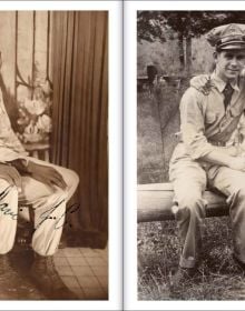 Book cover of Loving: A Photographic History of Men in Love 1850s-1950s, with two males gazing at camera, one with arm around the other. Published by 5 Continents Editions.