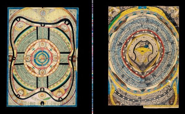 Black book cover of Art Brut. The Book of Books, featuring the spines of a row of books. Published by 5 Continents Editions.