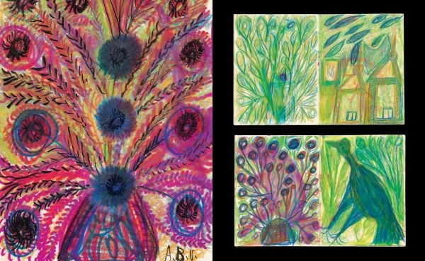 Black book cover of Art Brut. The Book of Books, featuring the spines of a row of books. Published by 5 Continents Editions.