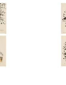 Book cover of José Bedia: Inner Circle Journey 1976 – 2026; featuring an abstract black-and-white artwork with intricate line work and symbolic elements. Published by 5 Continents Editions.