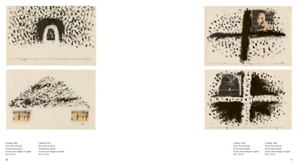 Book cover of José Bedia: Inner Circle Journey 1976 – 2026; featuring an abstract black-and-white artwork with intricate line work and symbolic elements. Published by 5 Continents Editions.