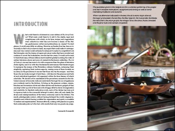 Book cover of Florence The Art of Cookery: Traditional recipes, with a bunch of radishes on a wood table alongside a postcard. Published by Mandragora.