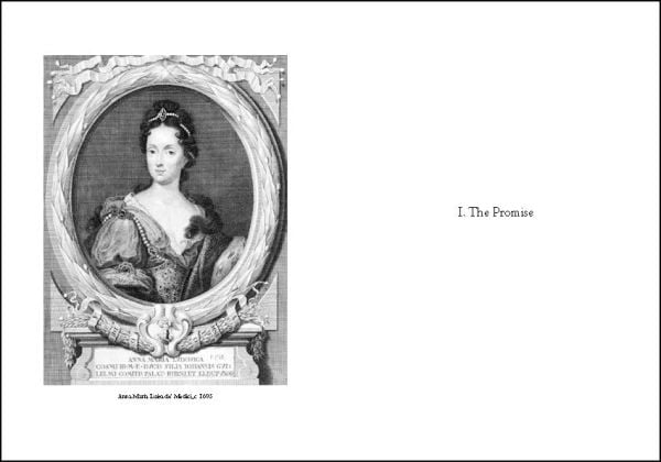 Book cover of History of Florence: The Precious Legacy of the Last Medici Princess who Shaped the City’s Destiny, featuring a painting of the noblewoman. Published by Mandragora.