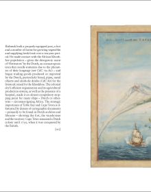 Book cover of The Global Eye: Dutch, Spanish and Portuguese maps in the collections of the Grand Duke Cosimo III de’ Medici, featuring ships on the sea. Published by Mandragora.