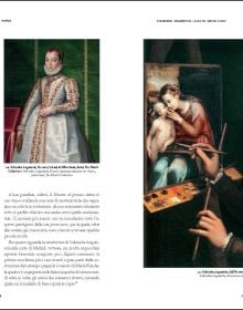 Book cover of Sofonisba Anguissola: Portrait of a Lady in White Satin, featuring a painting of an unknown noblewoman wearing a cream lace ruff. Published by Mandragora.