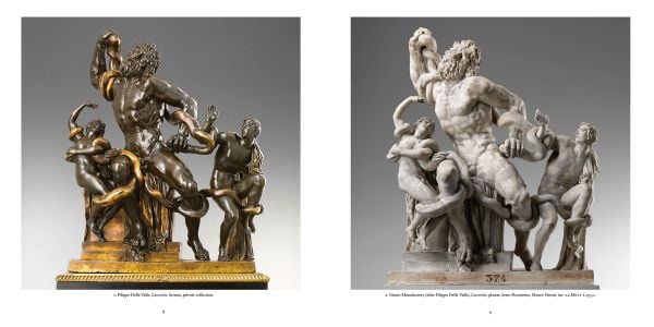 Book cover of A Laocoön by Filippo Della Valle, featuring detail of a Trojan priest and his sons fighting snakes. Published by Mandragora.