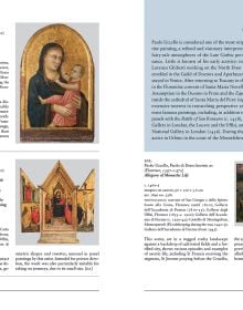 Book cover of A Complete Catalogue of Paintings of the Galleria dell’Accademia di Firenze, featuring Odoardo Borrani's painting titled Alla Galleria dell’Accademia. Published by Mandragora.