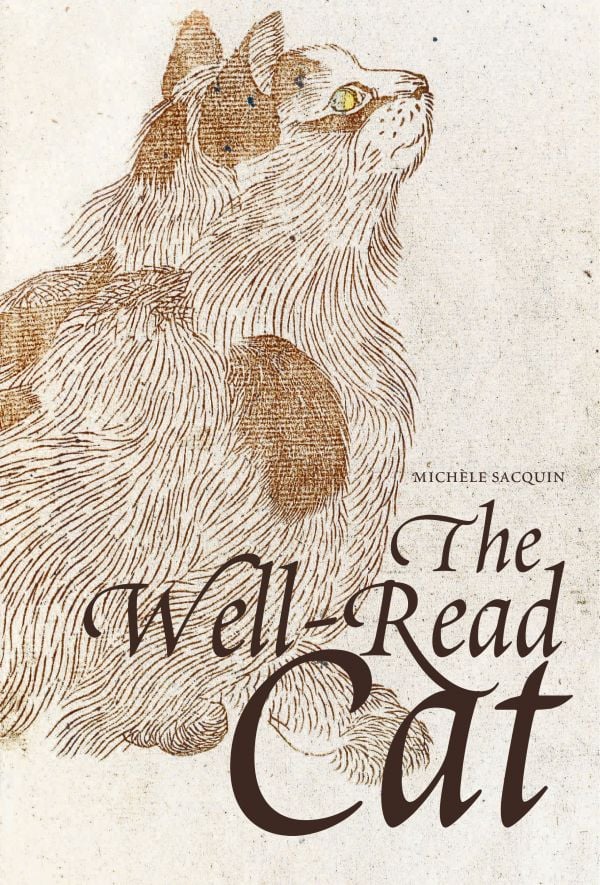 Book cover of The Well-Read Cat; featuring an illustration of a cat looking up. Published by Officina Libraria.
