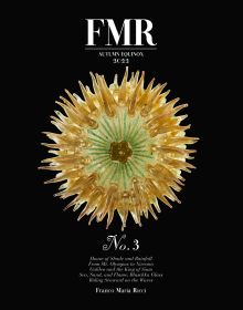 Book cover of FMR No. 3: Autumn Equinox 2022, with a glass marine invertebrate artwork. Published by Franco Maria Ricci editore.