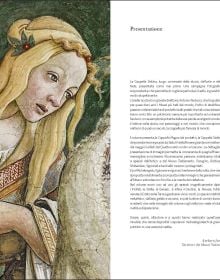 Close up of The Creation of Man ceiling painting by Michelangelo, 2 index fingers, THE SISTINE CHAPEL in white font below