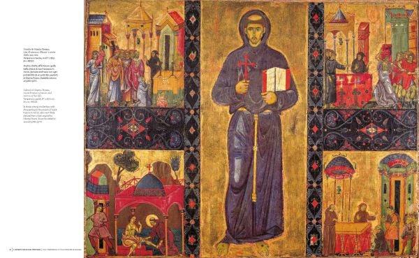 Book cover of The Paintings of the Vatican Museums, with a close up of painting titled A leopard attacks a zebra by Wenzel Peter. Published by Scripta Maneant Editori.