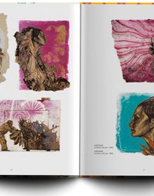 Book cover of The Red Skein, featuring a screen print titled 'Ice Queen' by Caledonia Curry. Published by Drago.