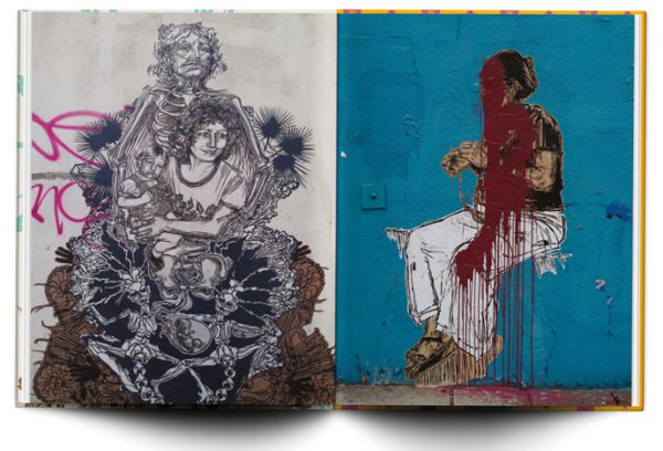 Book cover of The Red Skein, featuring a screen print titled 'Ice Queen' by Caledonia Curry. Published by Drago.