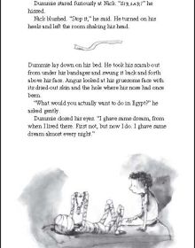 Golden camel with small child and Egyptian mummy on back, in desert with pyramids, on cover of 'Dummie the Mummy and the Tomb of Akhnetut', by Lannoo Publishers.