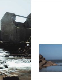 Book cover of Follow the Coast – from San Sebastián to Gibraltar: A Visual Travel Guide of the Atlantic Coast, featuring an aerial beach view. Published by Lannoo Publishers.