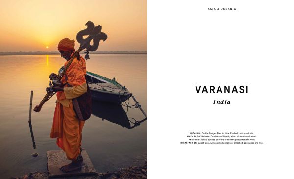 Book cover of Sunrise Destinations; featuring a sunset landscape with hot air balloons rising in the distance. Published by Lannoo Publishers.