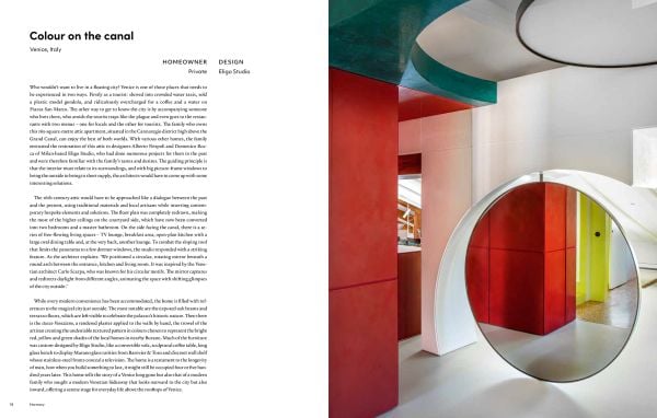 Book cover of All You Need is Colour: At Home; featuring a living room with floral rug, large mirror and tropical plant. Published by Lannoo Publishers.