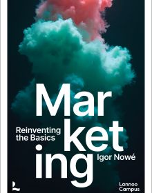 Book cover of Marketing: Reinventing the Basics. Published by Lannoo Publishers.