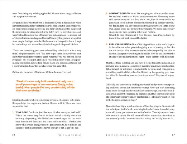 Book cover of FAQ! I Have to Speak: 21 Answers to the Most Frequently Asked Questions on Public Speaking. Published by Lannoo Publishers.