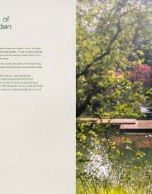 Book cover of Japandi Outdoor Living; featuring an outdoor patio area with swimming pool. Published by Lannoo Publishers.