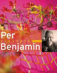 Book cover of Per Benjamin's Elements, featuring red and yellow flame lilies. Published by Stichting.