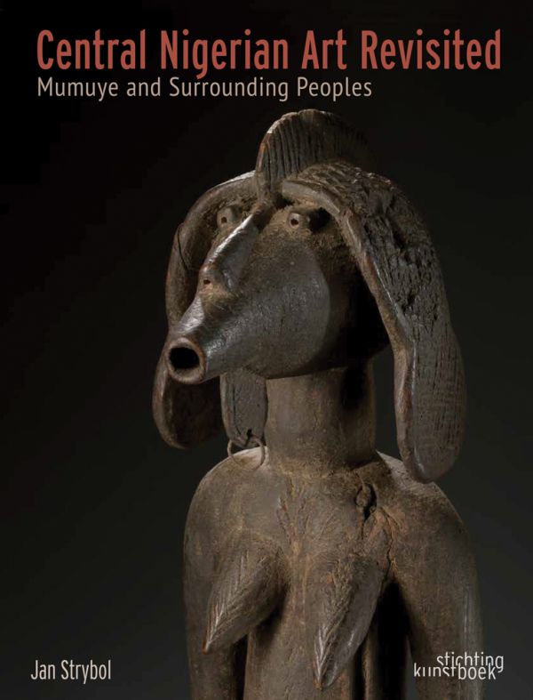 Book cover of Jan Strybol's Central Nigerian Art Revisited, featuring a Nigerian carved wood sculpture of female figure. Published by Stichting.
