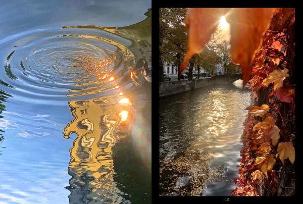 City canal with arched bridge on cover of 'The Beauty of Bruges', by Stichting