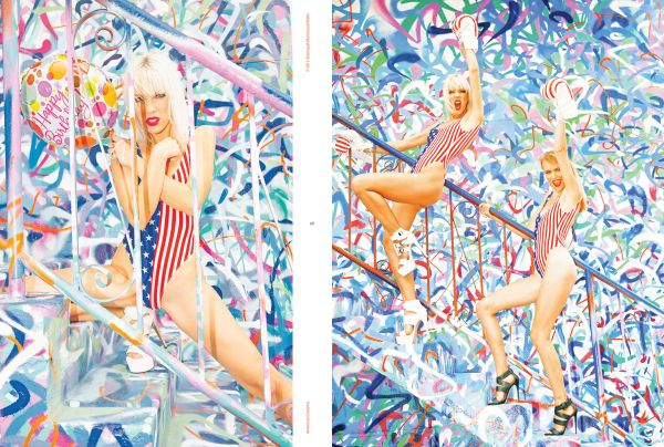 Book cover of Jordi Gómez: Unlimited; featuring a woman with a green butterfly covering her eyes like glasses. Published by Stichting Kunstboek.