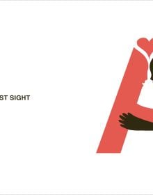 Red book cover of Love Letters. Published by Lannoo Publishers.