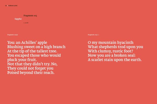 Red book cover of Love Letters. Published by Lannoo Publishers.