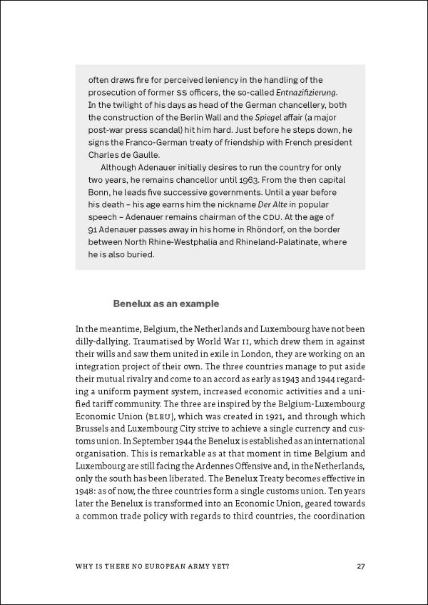 Book cover of Why Europe? An Integration History From A(denauer) to Z(elenskyy). Published by Lannoo Publishers.