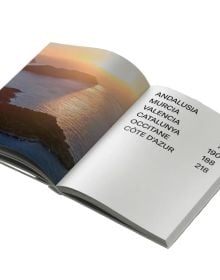 Book cover of Follow the Coast – from Gibraltar to Monaco: The Mediterranean Coast; featuring a scenic coastal view of rugged cliffs and calm waters. Published by Lannoo Publishers.