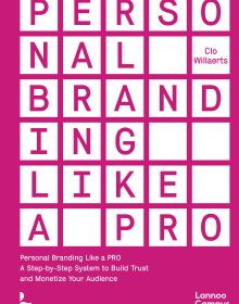 Book cover of Personal Branding Like a PRO: A Step-by-Step System to Build Trust and Monetize Your Audience. Published by Lannoo Publishers.