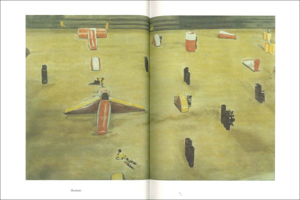 Book cover of Luc Tuymans: Catalogue Budapest and Warsaw, featuring an oil painting title 'Dusk', 2004, of high-rise buildings under blue sky. Published by Hopper&Fuchs.