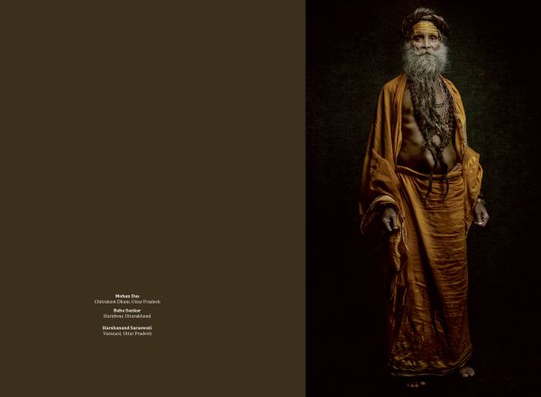 Book cover of Sâdhus: Denis Rouvre, with a male figure in robes and a saffron turban. Published by Hopper&Fuchs.