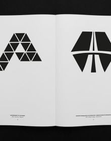 Book cover of Letters as Symbols: International Collection of Lettermarks, with a collection of black symbols. Published by Hopper&Fuchs.