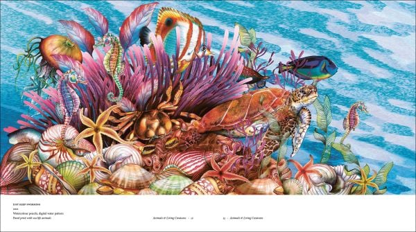 Book cover of Marylène Madou: Prints & Patterns, with a bold, colourful print of a fruit bearing tree. Published by Hopper&Fuchs.