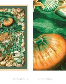 Book cover of Marylène Madou: Prints & Patterns, with a bold, colorful print of a fruit bearing tree. Published by Hopper&Fuchs.