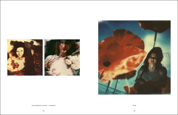 Book cover of Carmen de Vos: The Eyes of the Fox, featuring a women in long tartan dress and cropped blonde wig, walking down stairs holding bannister. Published by Exhibitions International.