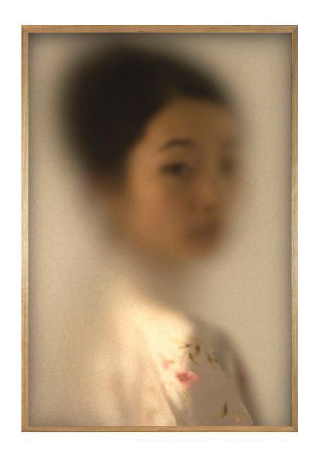 Book cover of Casper Faassen, with a ballet dancer falling backwards behind a transparent cracked craquelure layer. Published by Lannoo Publishers.