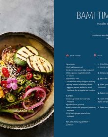 Book cover of Blauw's Veggie Kitchen: Restaurant Blauw's Crew Presents 70 Authentic Vegetarian and Vegan Recipes, with a fork covered in green powder. Published by Lannoo Publishers.