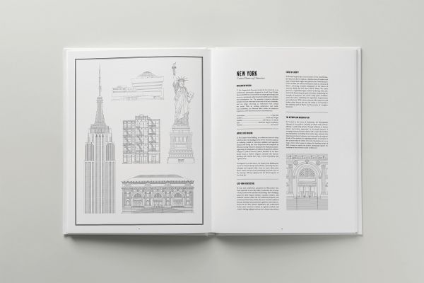 Book cover of Urbanist: The World's Most Iconic Cities & Buildings, featuring New York's Art Deco Chrysler Building. Published by WIJCK.