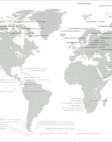 Polar bear standing on iceberg eating its kill, on cover of 'From north to the south pole - Latitude', by Booxencounters.