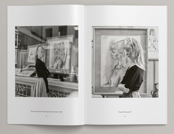 Surrealist painter Salvador Dali mid shout or laugh with mouth and eyes wide open, on cover of 'Kary H. Lasch The Golden Years', by Booxencounters.