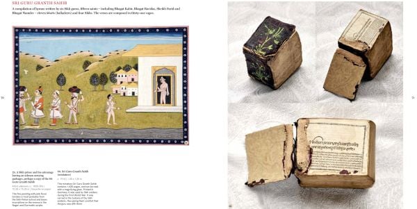 Book cover of Splendors of Punjab Heritage: Art from the Khanuja Family Collection, with The Singh Twins, The Golden Temple, Dukh Bhanjani Beri. Published by Roli Books.