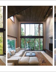 Book cover of 20 x 20: Twenty Architects x Twenty Iconic Homes of India, featuring a residential property with large concrete steps leading into patio doors. Published by Roli Books.