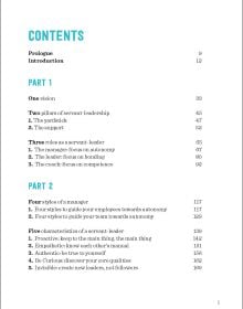 Book cover of Roeland Broeckaert's Servant-Leadership: Tough on Results, Tender on People, with a line of black wolves. Published by Lannoo Publishers.