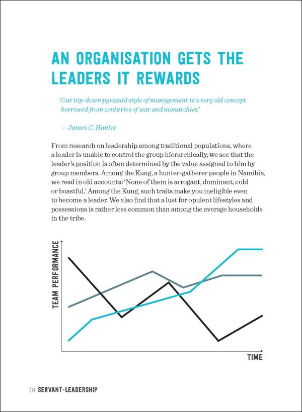 Book cover of Roeland Broeckaert's Servant-Leadership: Tough on Results, Tender on People, with a line of black wolves. Published by Lannoo Publishers.