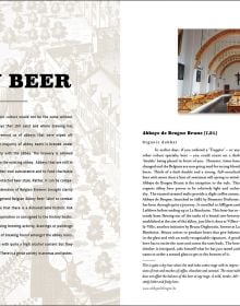 Book cover of The Belgian Beer Book, with a beer mat of table and two glasses of beer. Published by Lannoo Publishers.