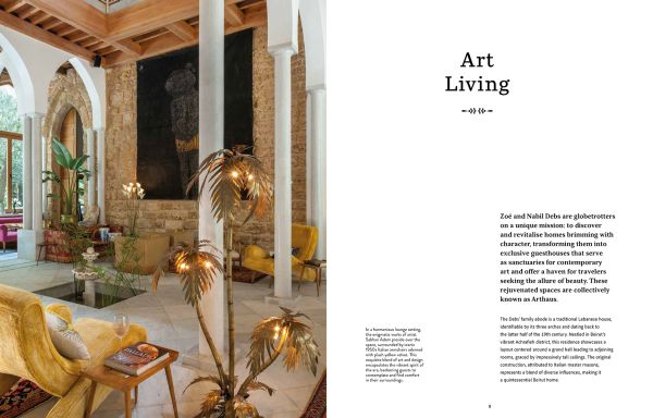 Book cover of Oriental Living, with a parrot on an ornate perch, with copper and blue walls. Published by Lannoo Publishers.